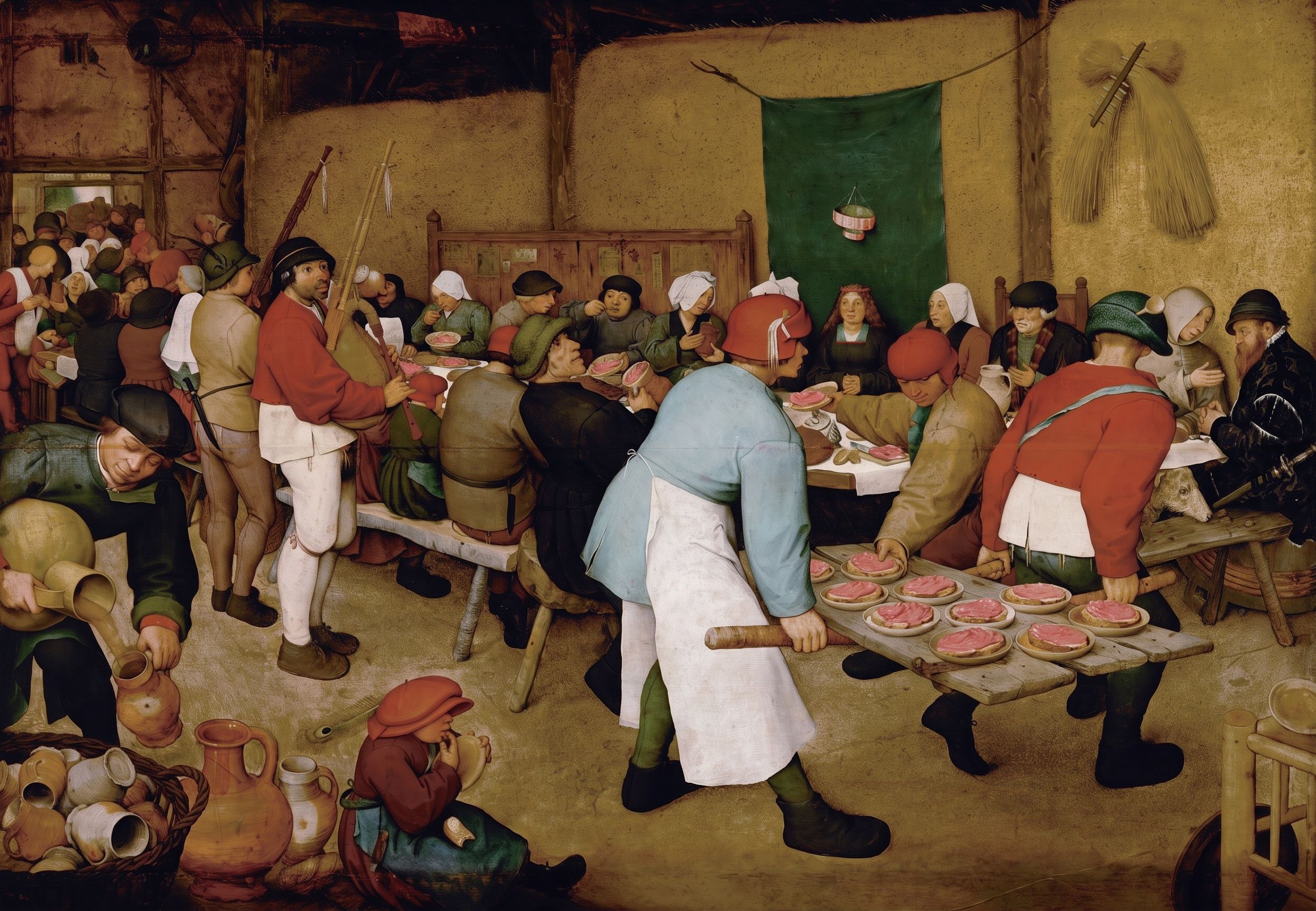 The Peasant Wedding, the buffet, after Pieter Bruegel the Elder, 1567