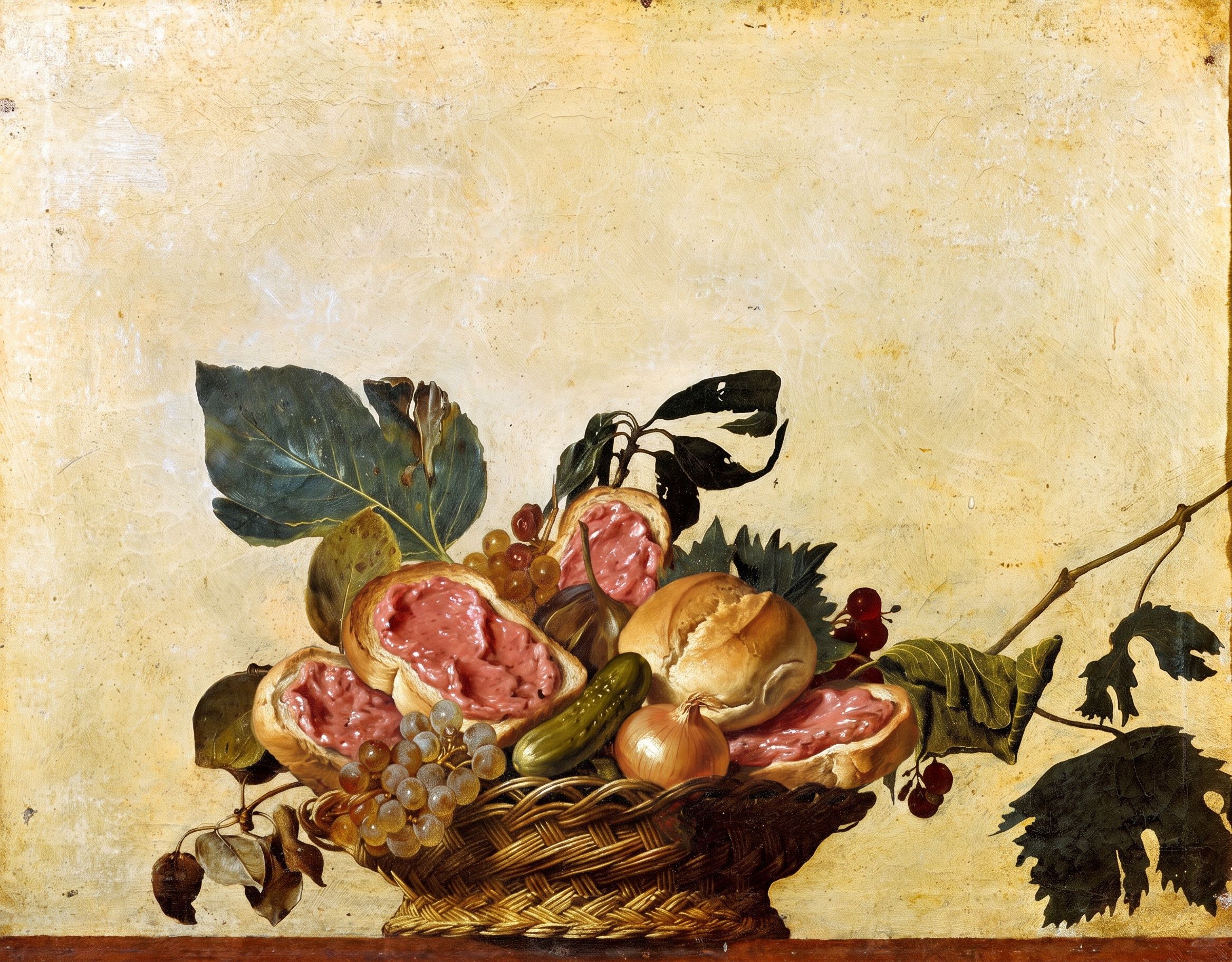 Basket of Spreads, after Caravaggio, c. 1599