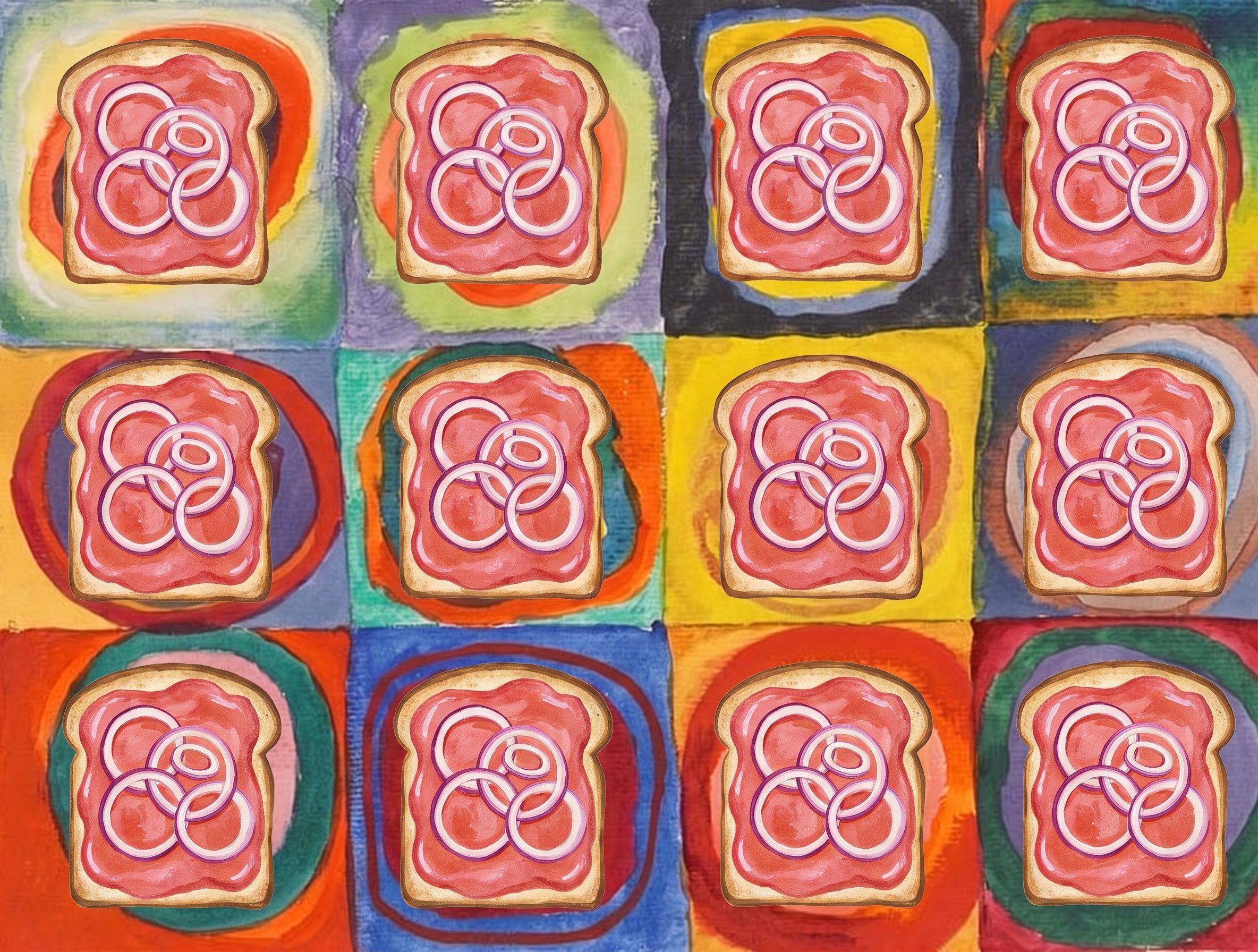 Twelve Toasts from Above, after Wassily Kandinsky, 1913