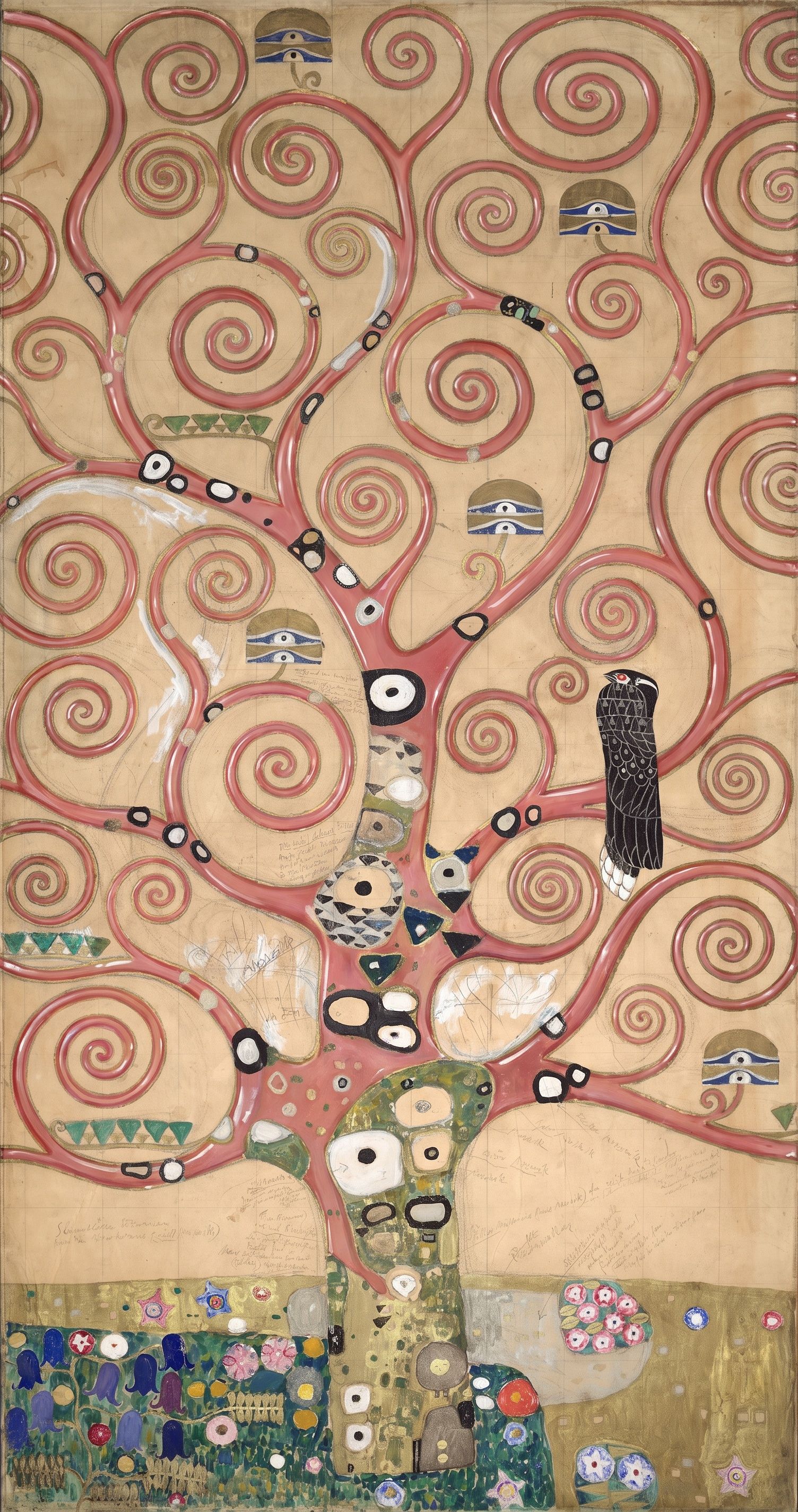 Tree of Life, spread, after Gustav Klimt, 1910