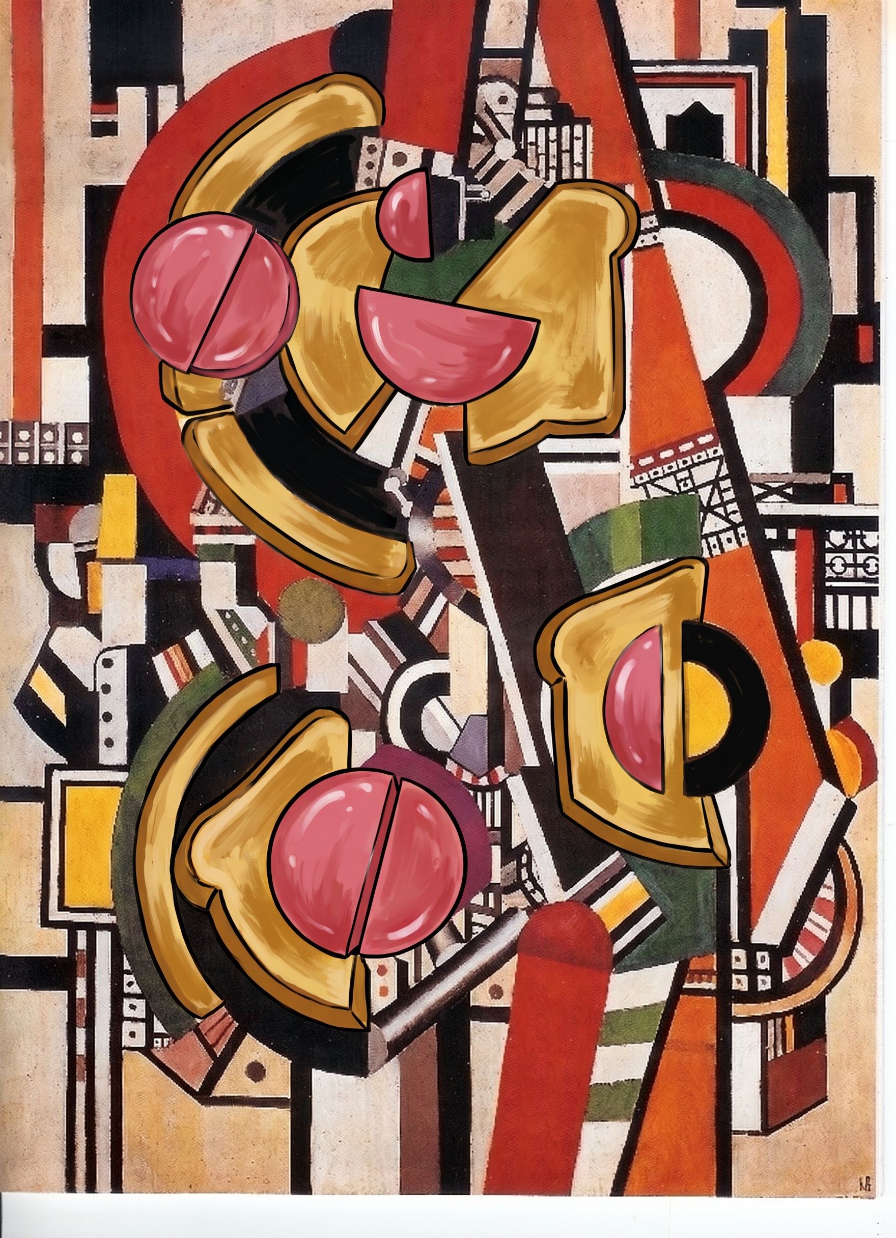 The Discs (spread), after Fernand Léger, 1918