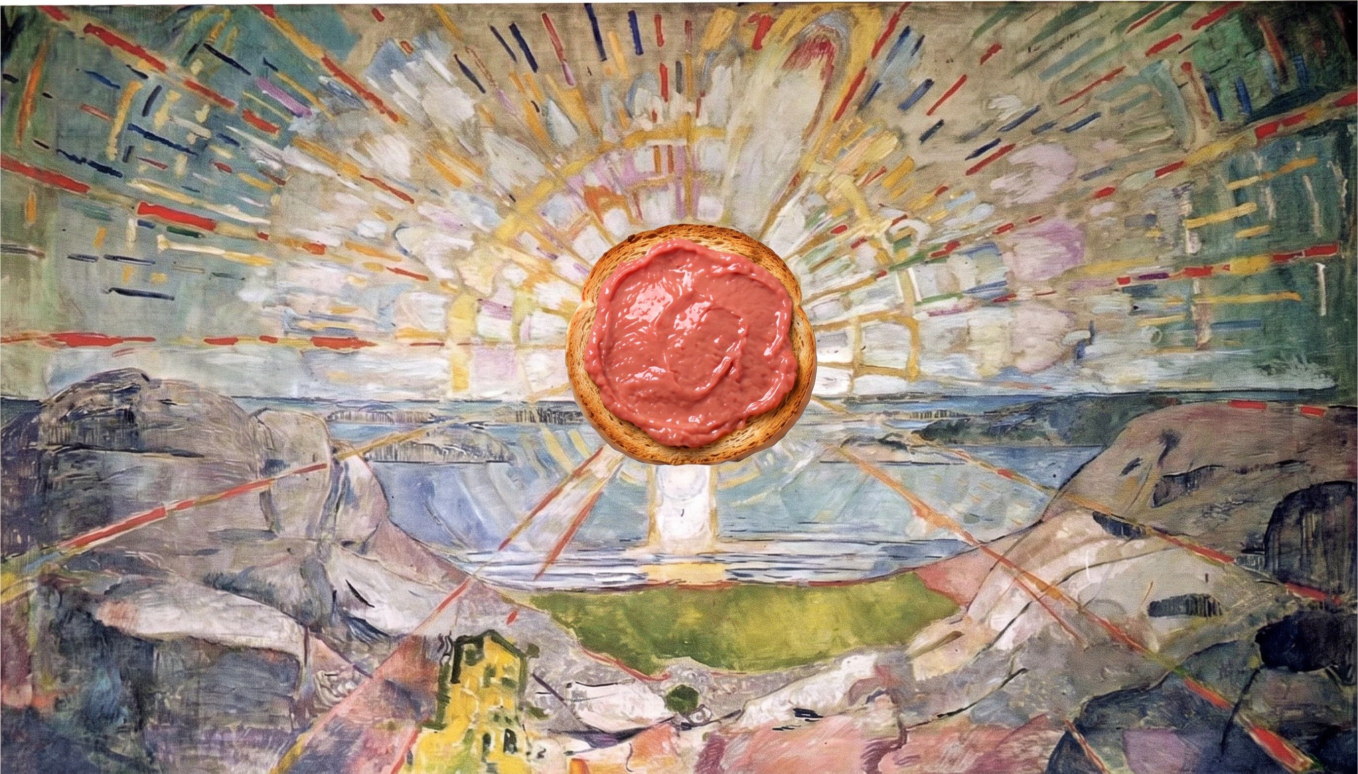 The Sun (on toast), after Edvard Munch, 1911