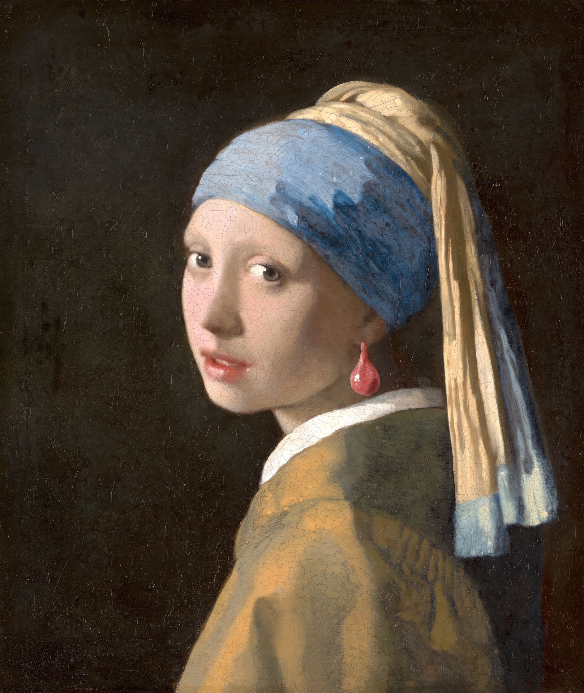 Girl with a Filet Earring, after Johannes Vermeer, c. 1665