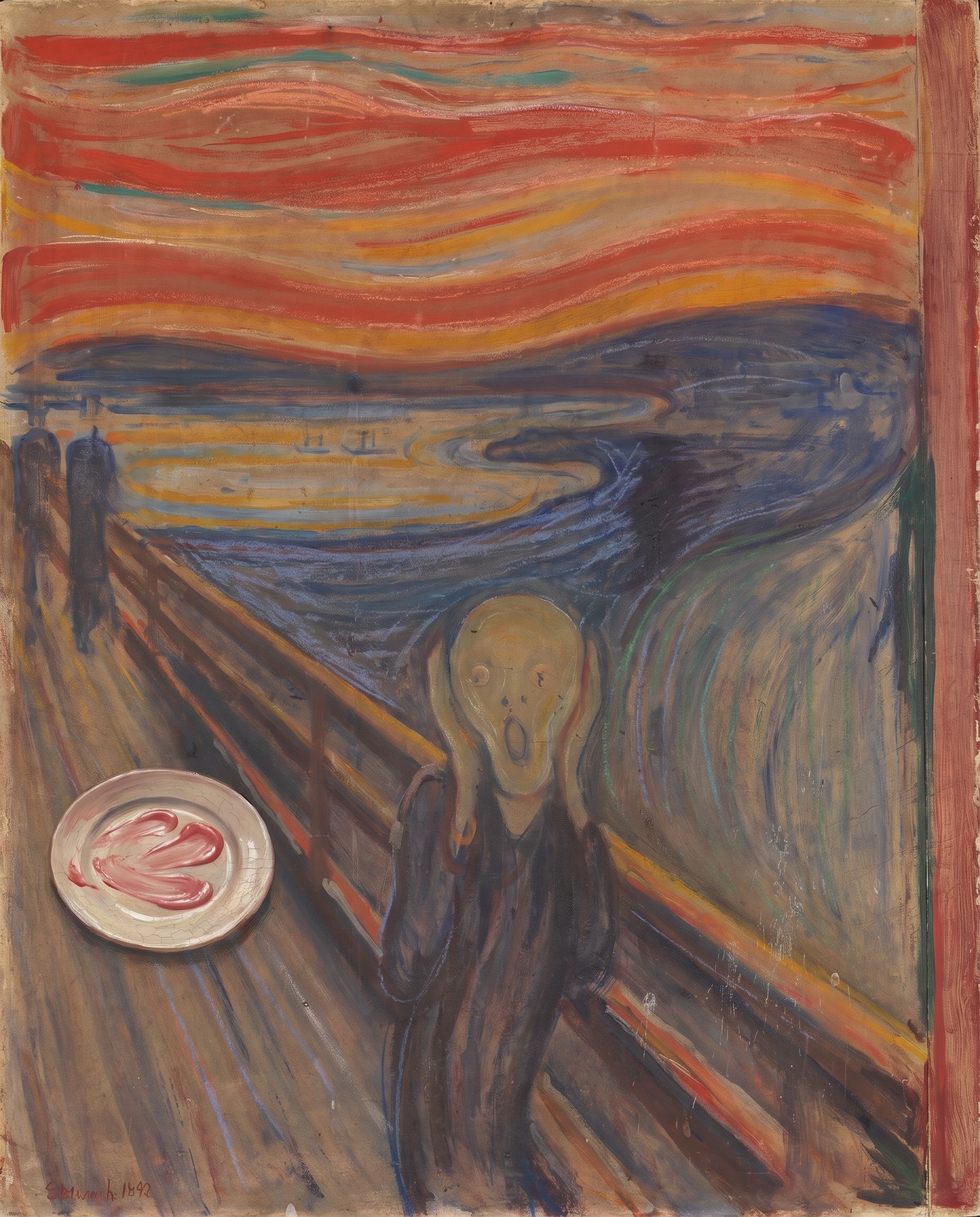 The Scream (the filet is finished), after Edvard Munch, 1893